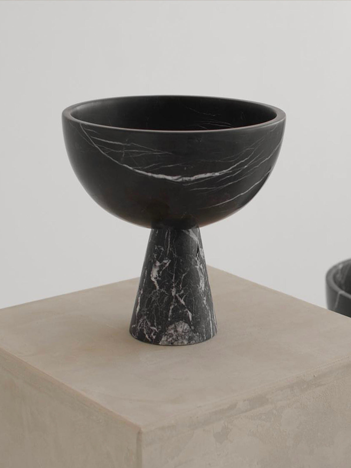 Rowan Stone Display Bowl – Sculptural Marble & Travertine Decor Accent