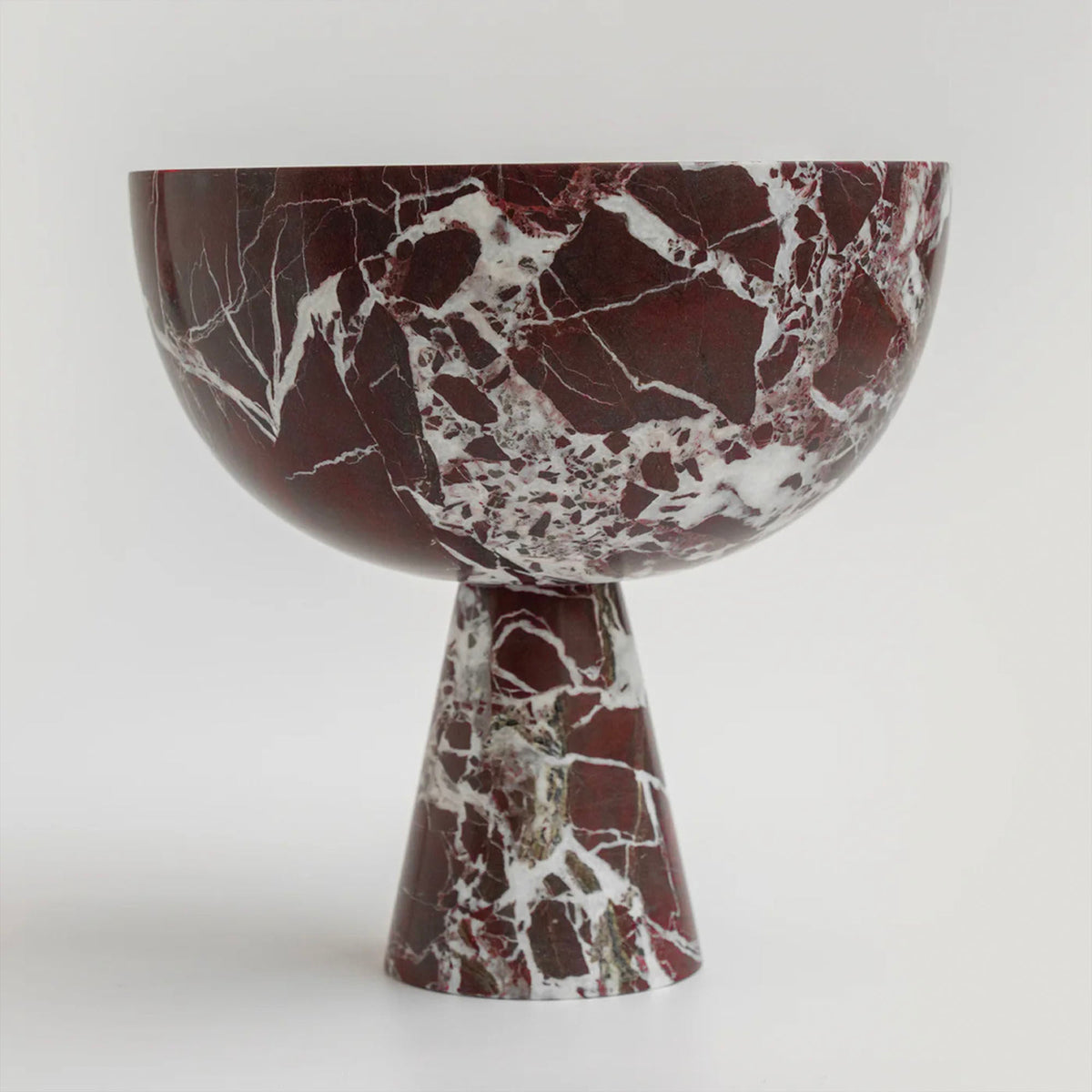 Rowan Stone Display Bowl – Sculptural Marble & Travertine Decor Accent