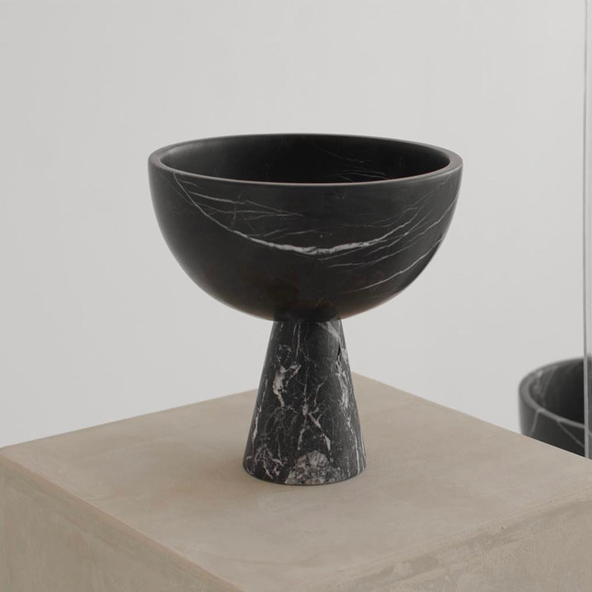 Rowan Stone Display Bowl – Sculptural Marble & Travertine Decor Accent