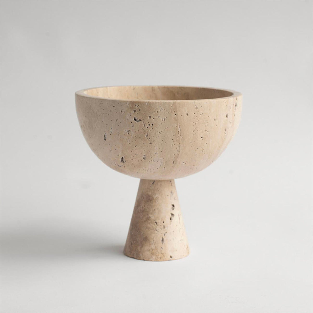 Rowan Stone Display Bowl – Sculptural Marble & Travertine Decor Accent