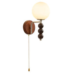 Rowan Bead Wall Sconce – Modern Wood & Glass Wall Light