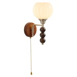 Rowan Bead Wall Sconce – Modern Wood & Glass Wall Light