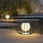 Rowan Cage Solar Lantern – Modern Outdoor Portable Lamp
