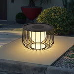 Rowan Cage Solar Lantern – Modern Outdoor Portable Lamp