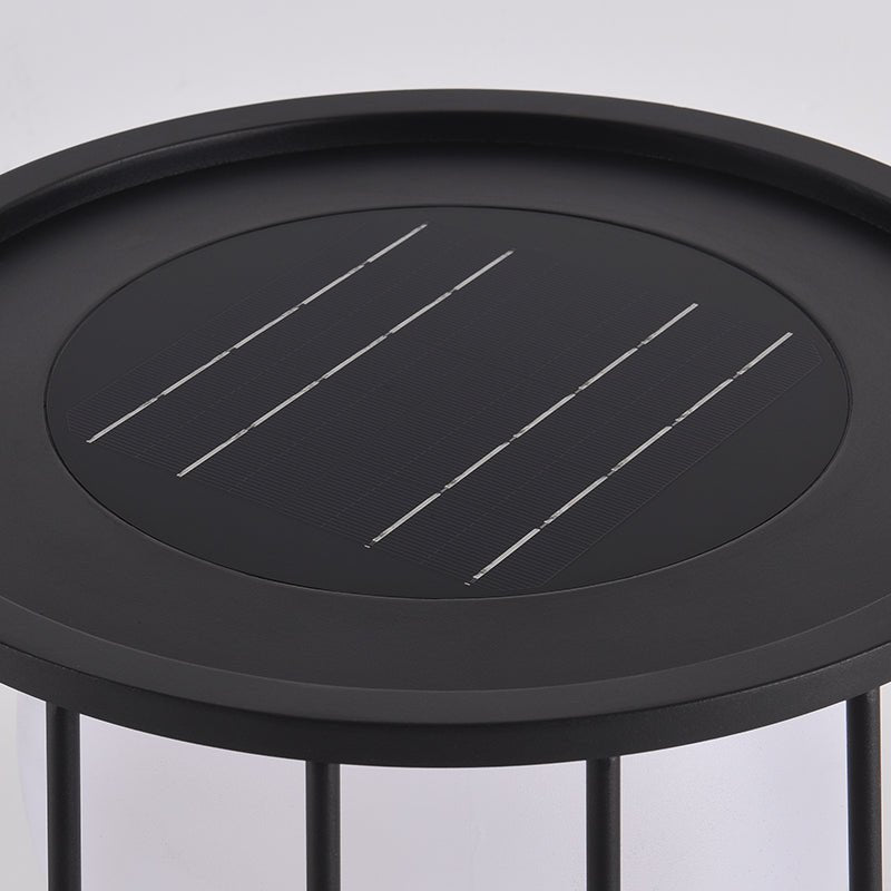 Rowan Cage Solar Lantern – Modern Outdoor Portable Lamp