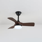 Rowan Ceiling Fan Light with LED – Modern Wooden Fan for Living Spaces