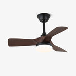 Rowan Ceiling Fan Light with LED – Modern Wooden Fan for Living Spaces