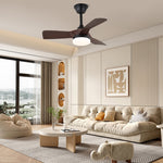 Rowan Ceiling Fan Light with LED – Modern Wooden Fan for Living Spaces