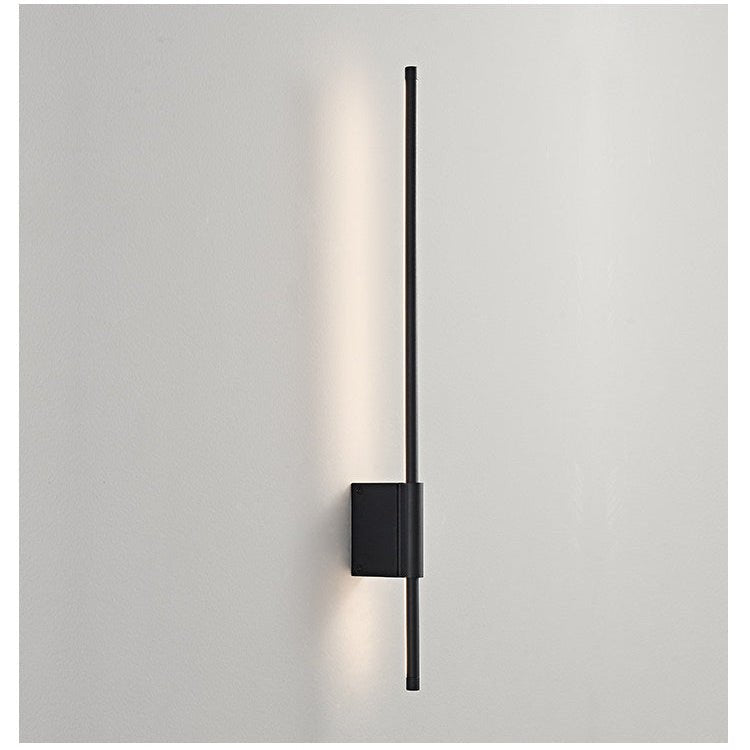 Rowan Linear LED Wall Sconce in Black, Modern Minimalist Architectural Lighting