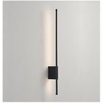 Rowan Linear LED Wall Sconce in Black, Modern Minimalist Architectural Lighting