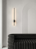 Rowan Linear LED Wall Sconce in Black, Modern Minimalist Architectural Lighting