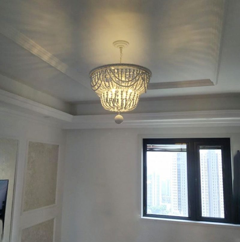 Bordeaux Wood Bead Chandelier