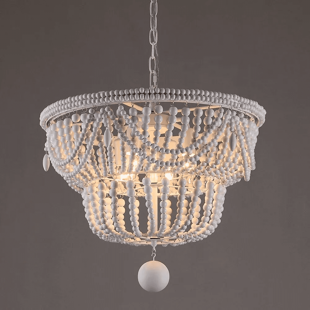 Bordeaux Wood Bead Chandelier