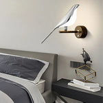 Golden Silver Touch Switch Bird Led Wall Lights Wall Sconce 360 Rotatable Indoor Led Wall Lamps For Bedroom Corridor Ac85 265V