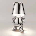 Cute Gold Man Statue Led Table Lamp