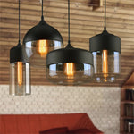 Modern Minimalist Geometric Amber Glass Chandelier