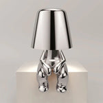 Cute Gold Man Statue Led Table Lamp