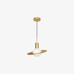 Saturne Brass & Glass Pendant Light – Modern Celestial Suspension