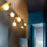 Saturne Brass & Glass Pendant Light – Modern Celestial Suspension