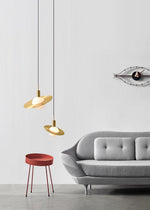 Saturne Brass & Glass Pendant Light – Modern Celestial Suspension