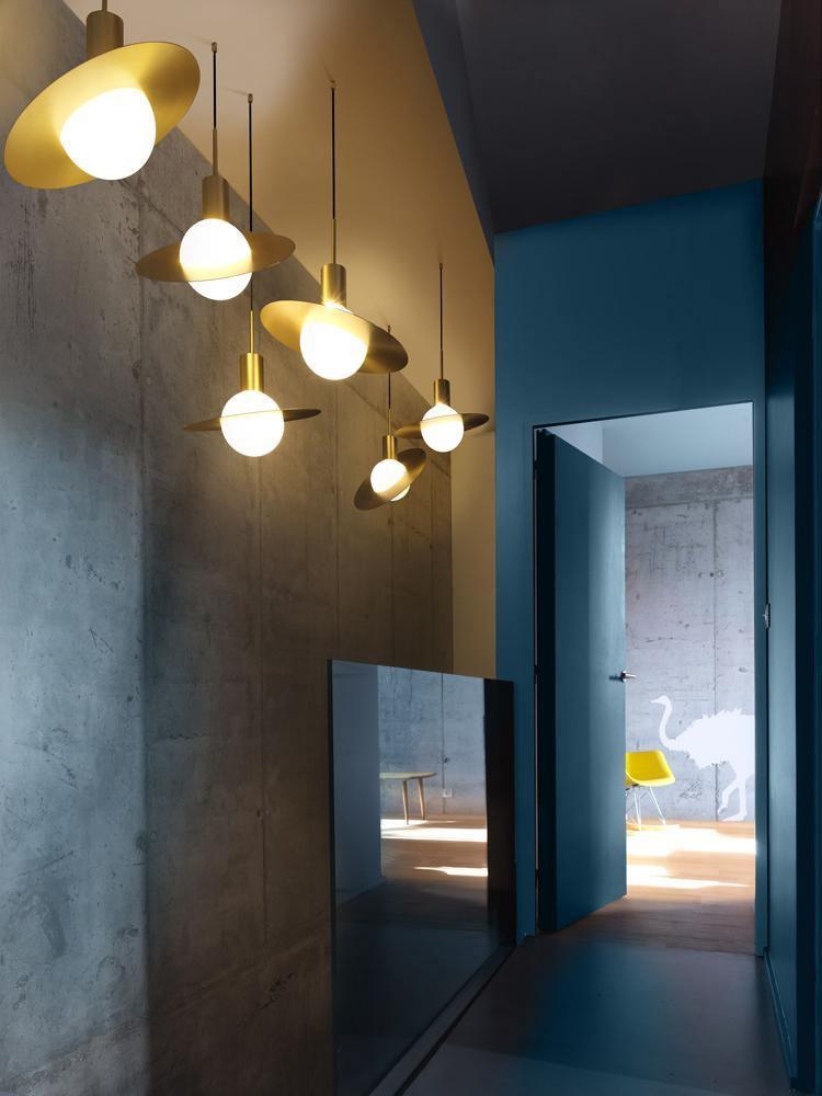 Saturne Brass & Glass Pendant Light – Modern Celestial Suspension