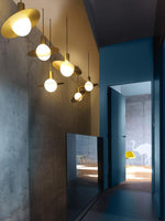 Saturne Brass & Glass Pendant Light – Modern Celestial Suspension