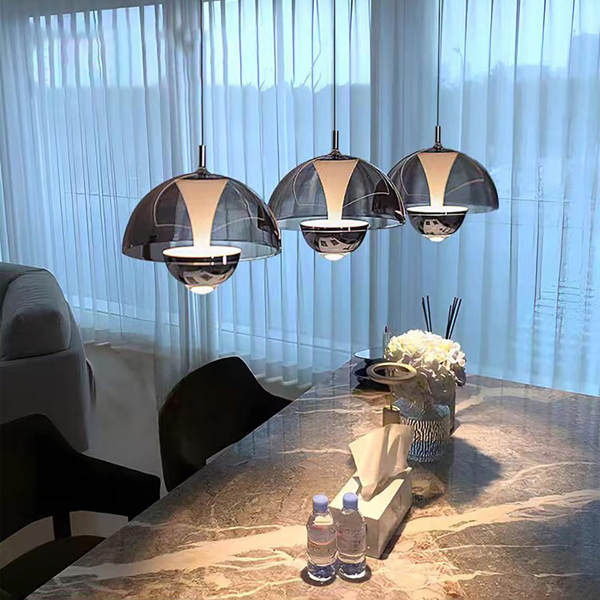 Elegant And Luxurious Adjustable Hand Sweeping Dining Room Pendant Light