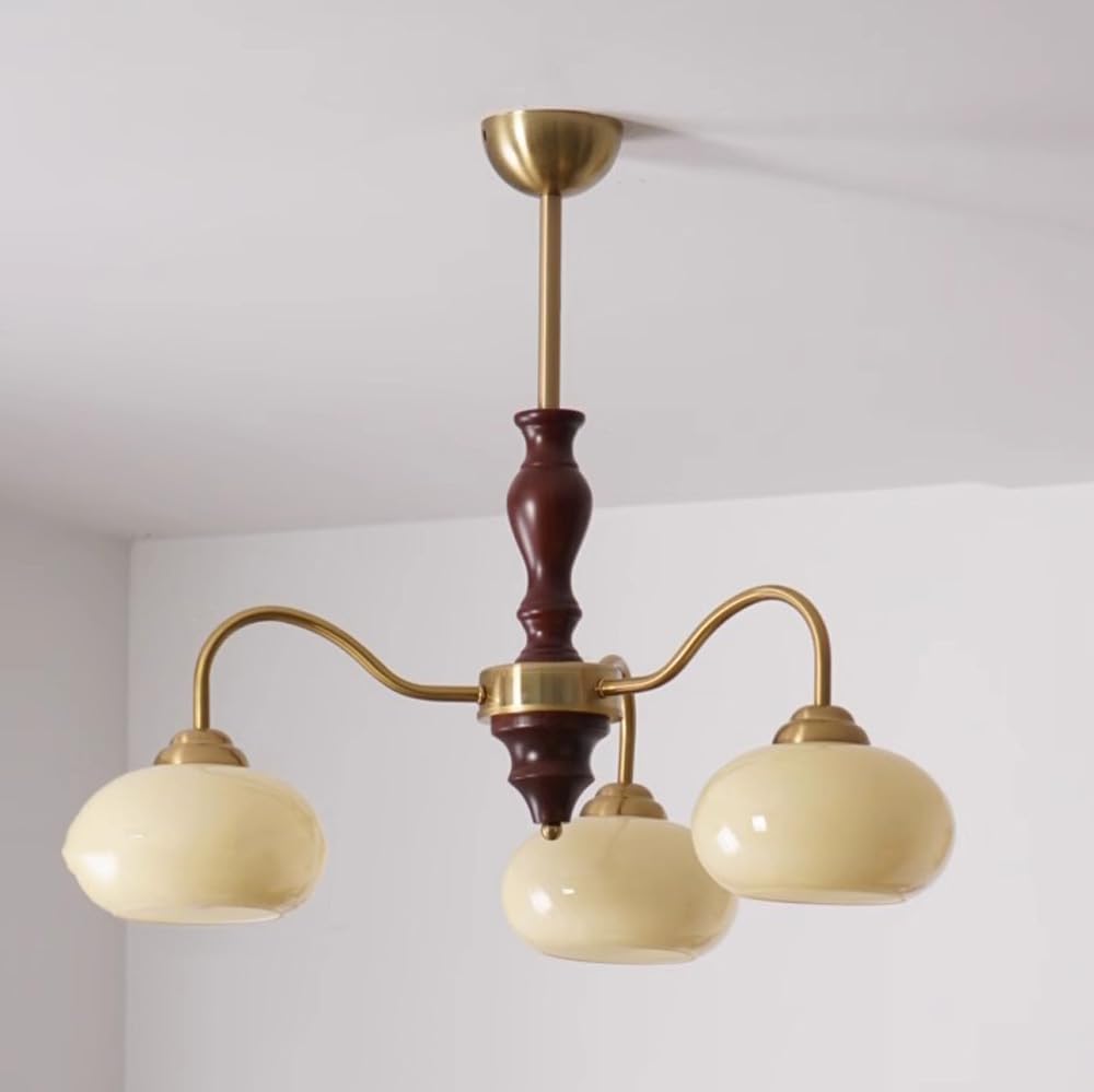 American Retro Style Restaurant With A Persimmon Pendant Light