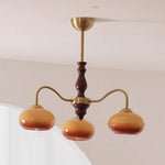 American Retro Style Restaurant With A Persimmon Pendant Light