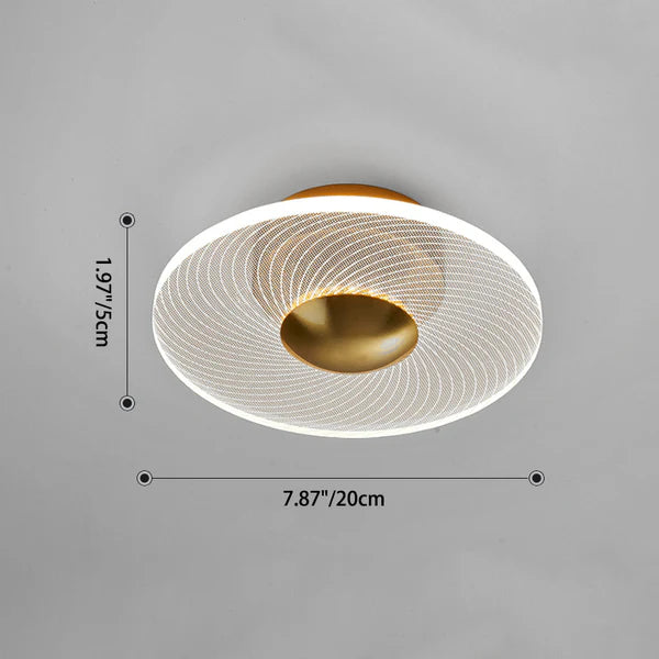 Modern Geometric Grain Ceiling Light
