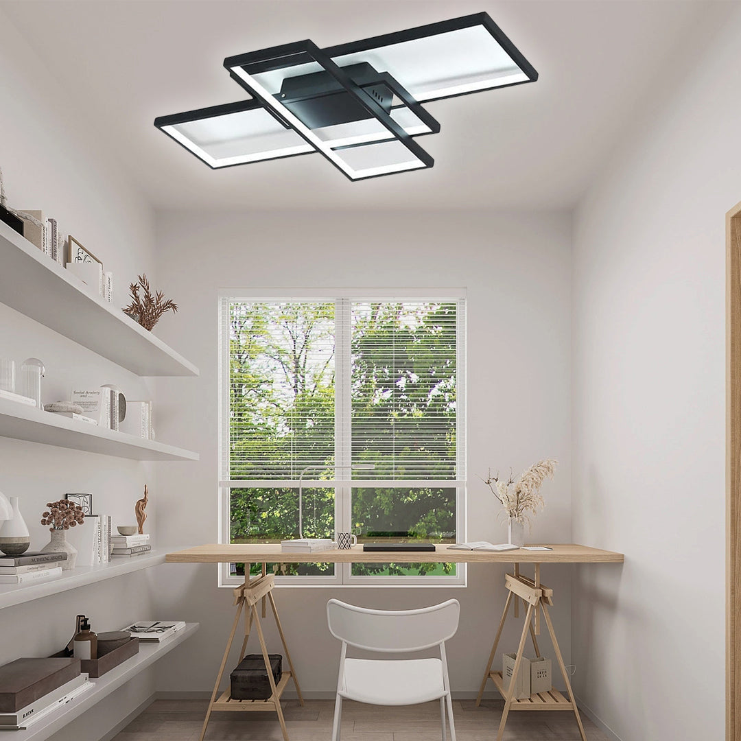 Abstract Rectangles LED Flush Mount Ceiling Light in Modern Minimalist Style
