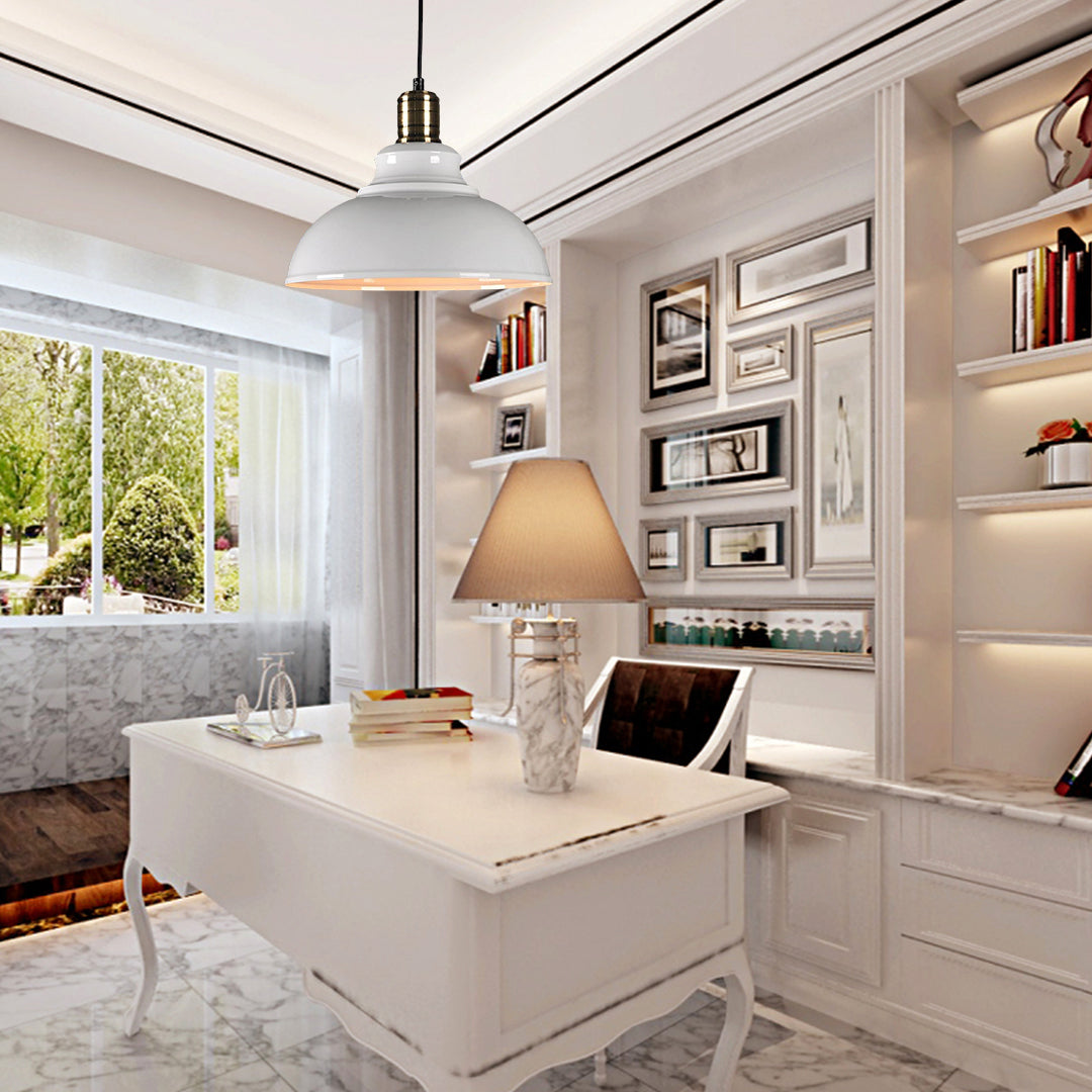 Semi Globe Metal LED Pendant Light with Adjustable Cord for Modern Interiors