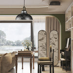 Semi Globe Metal LED Pendant Light with Adjustable Cord for Modern Interiors