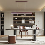 Modern Rectangular LED Pendant Light in Aluminum for Kitchen Island and Dining Room