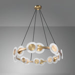 Samiya Brass LED Chandelier – Modern Nordic Pendant Light