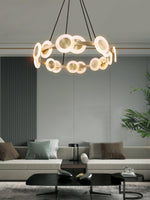 Samiya Brass LED Chandelier – Modern Nordic Pendant Light