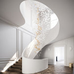 Tidal Art Glass Chandelier – Modern Cascading LED Pendant Light