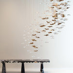 Tidal Art Glass Chandelier – Modern Cascading LED Pendant Light
