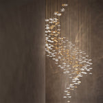 Tidal Art Glass Chandelier – Modern Cascading LED Pendant Light