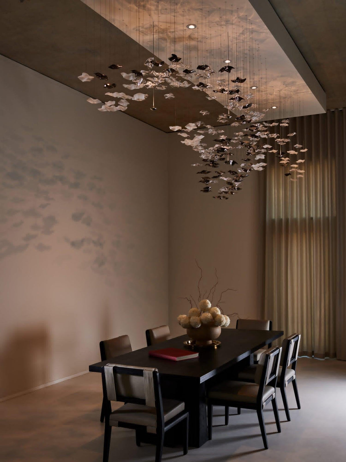 Tidal Art Glass Chandelier – Modern Cascading LED Pendant Light