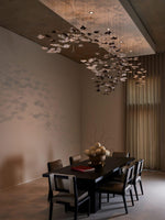 Tidal Art Glass Chandelier – Modern Cascading LED Pendant Light