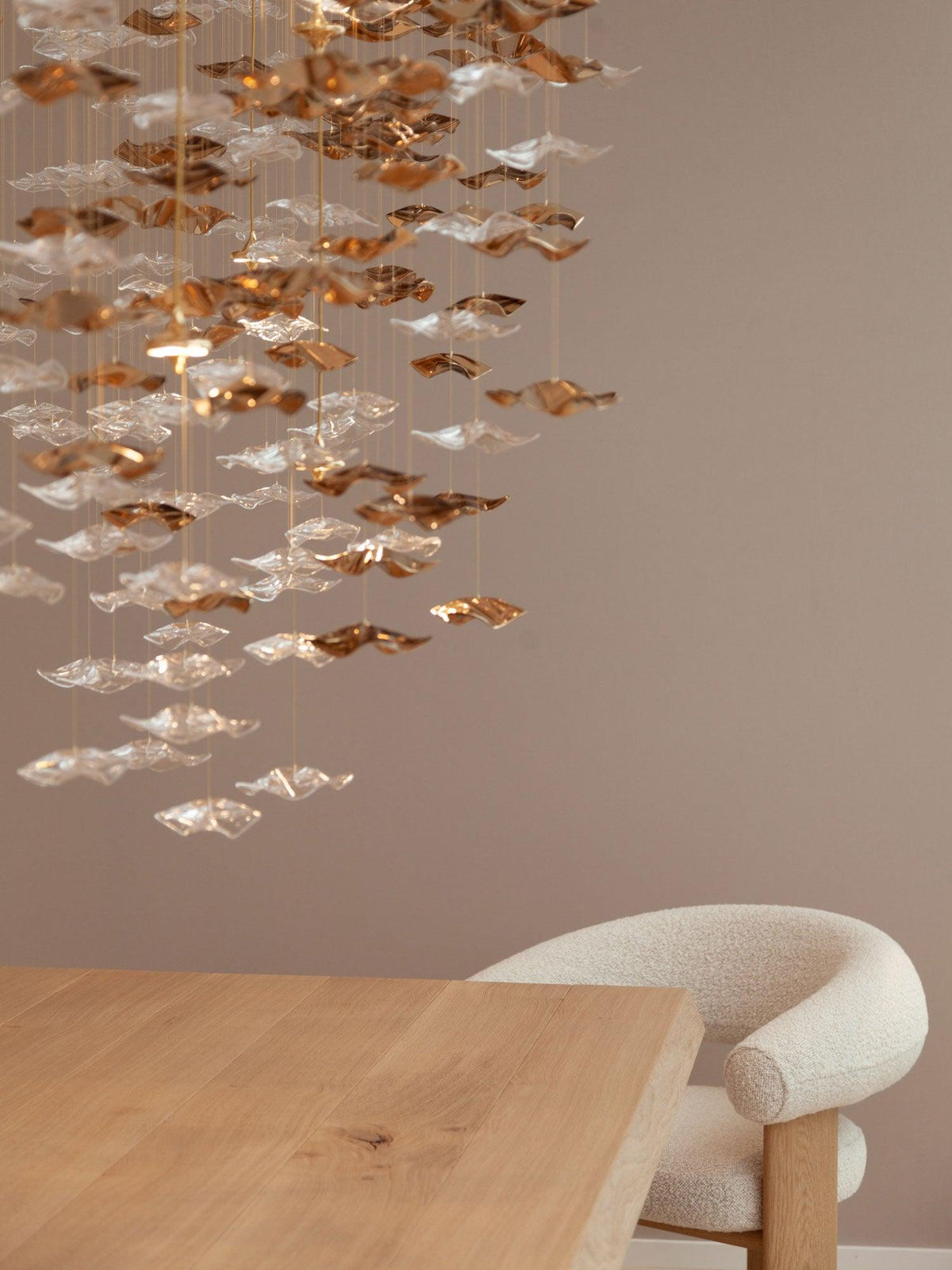 Tidal Art Glass Pendant Chandelier – Modern Cascading LED Light