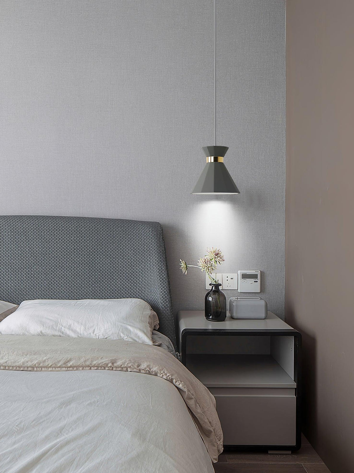 Sash Cement Pendant Light with Gold Accents
