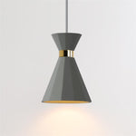 Sash Cement Pendant Light with Gold Accents