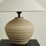 Satori Ridge Ceramic Table Lamp with Linen Shade for Modern Interiors