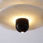 Saturn Alabaster Pendant Light – Sculptural Brass LED Chandelier