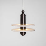 Saturn Alabaster Pendant Light – Sculptural Brass LED Chandelier