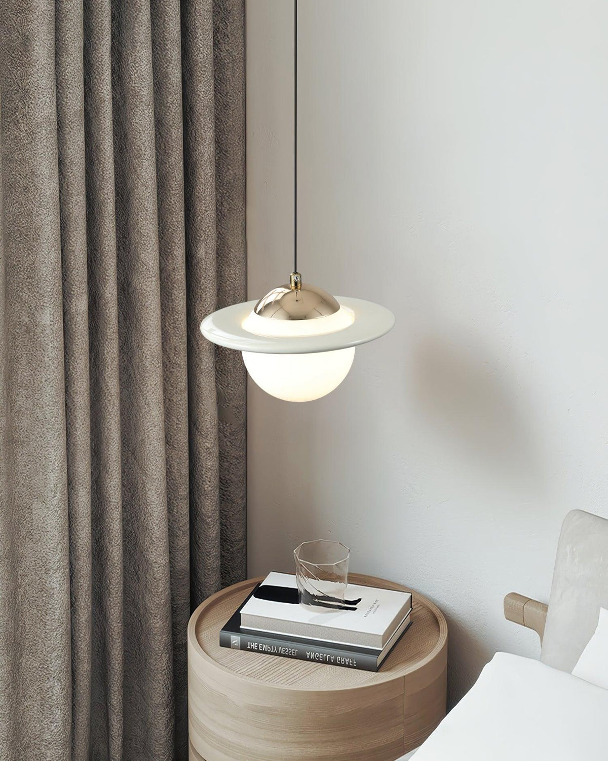 Saturn Celestial Pendant Light in Glass and Metal for Modern Interiors