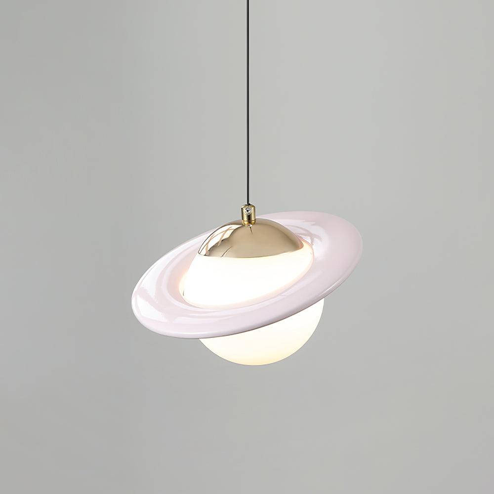 Saturn Celestial Pendant Light in Glass and Metal for Modern Interiors