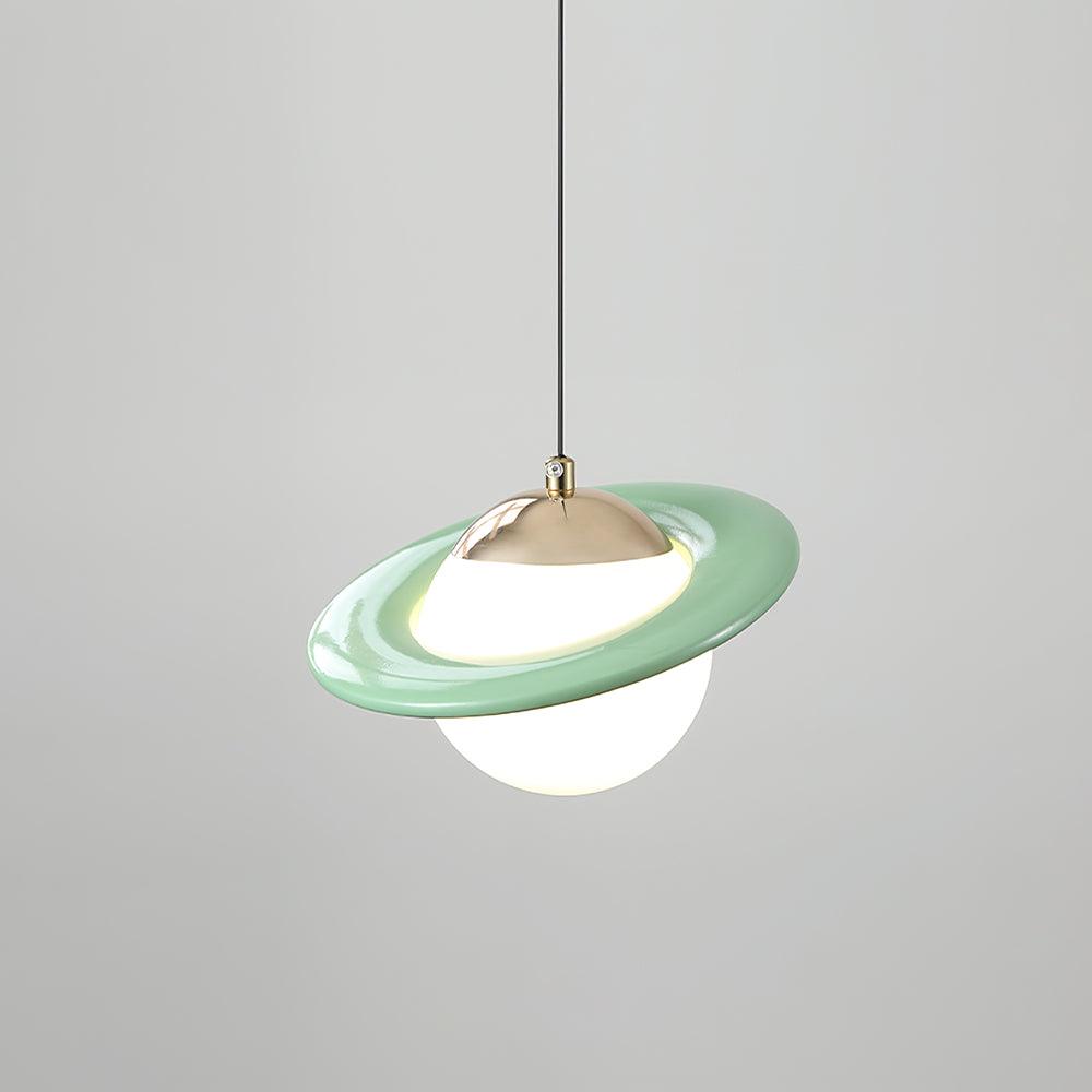 Saturn Celestial Pendant Light in Glass and Metal for Modern Interiors